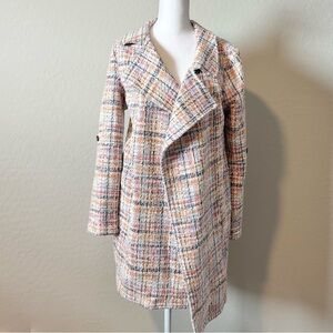 Melloday Multicolor Tweed Coat